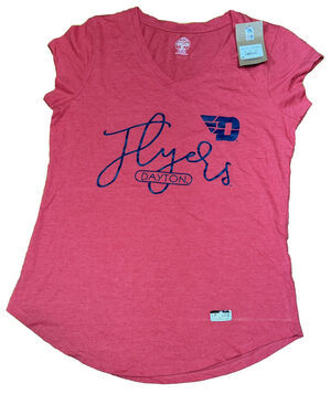 NWT Dayton Flyers Basketball Women's Size M Short Sleeve Shirt, Red,